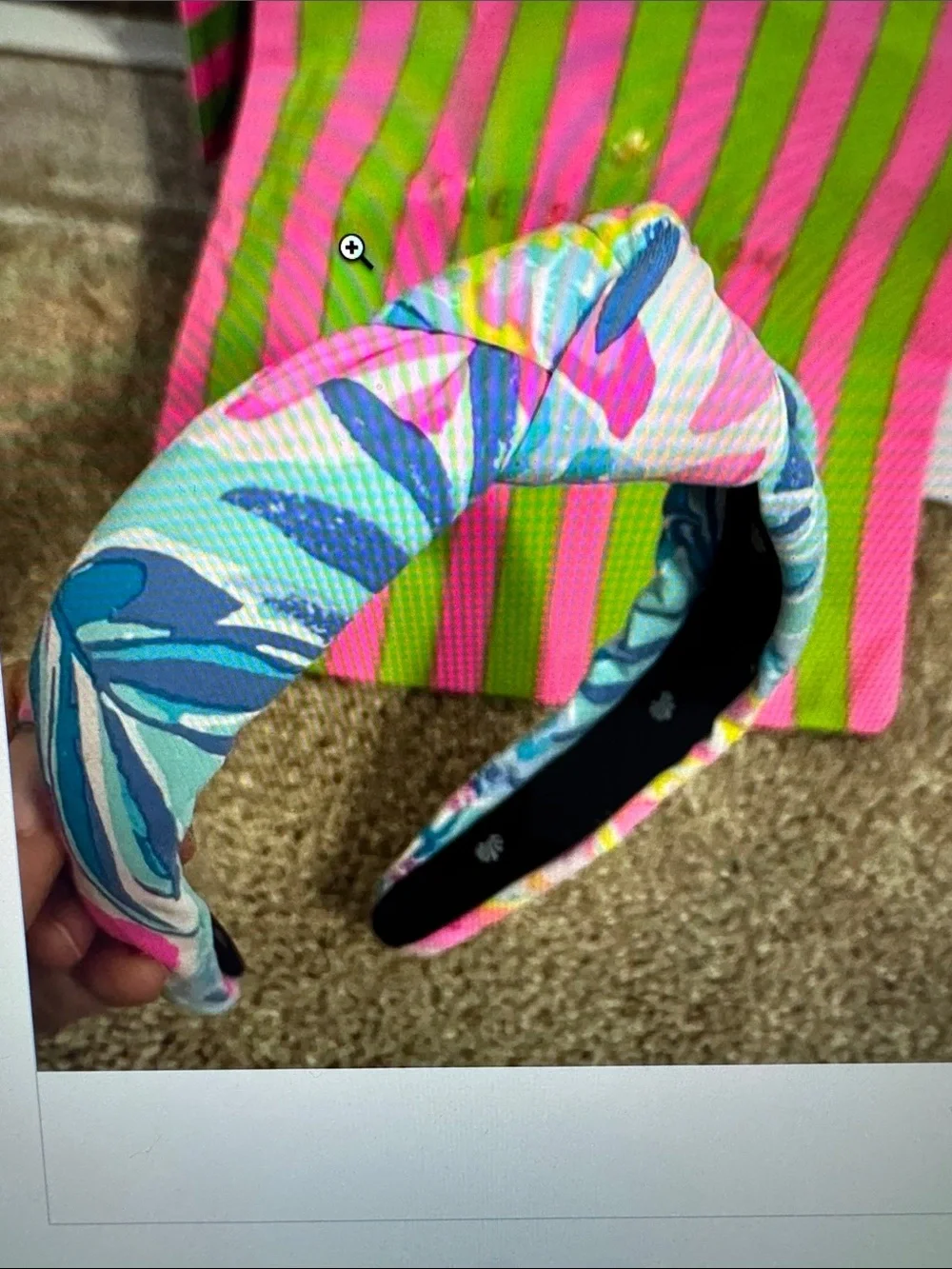 Lele Sandoughi LilyPulitzer Pink & Blue  Floral Headband